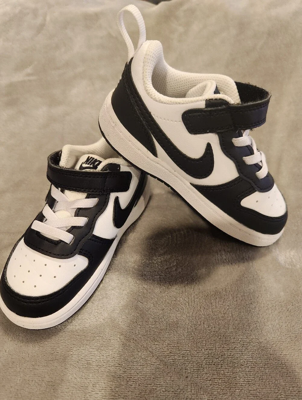 Kids Nike Court Borough Low Recraft Panda Sneakwrs, Size 8C